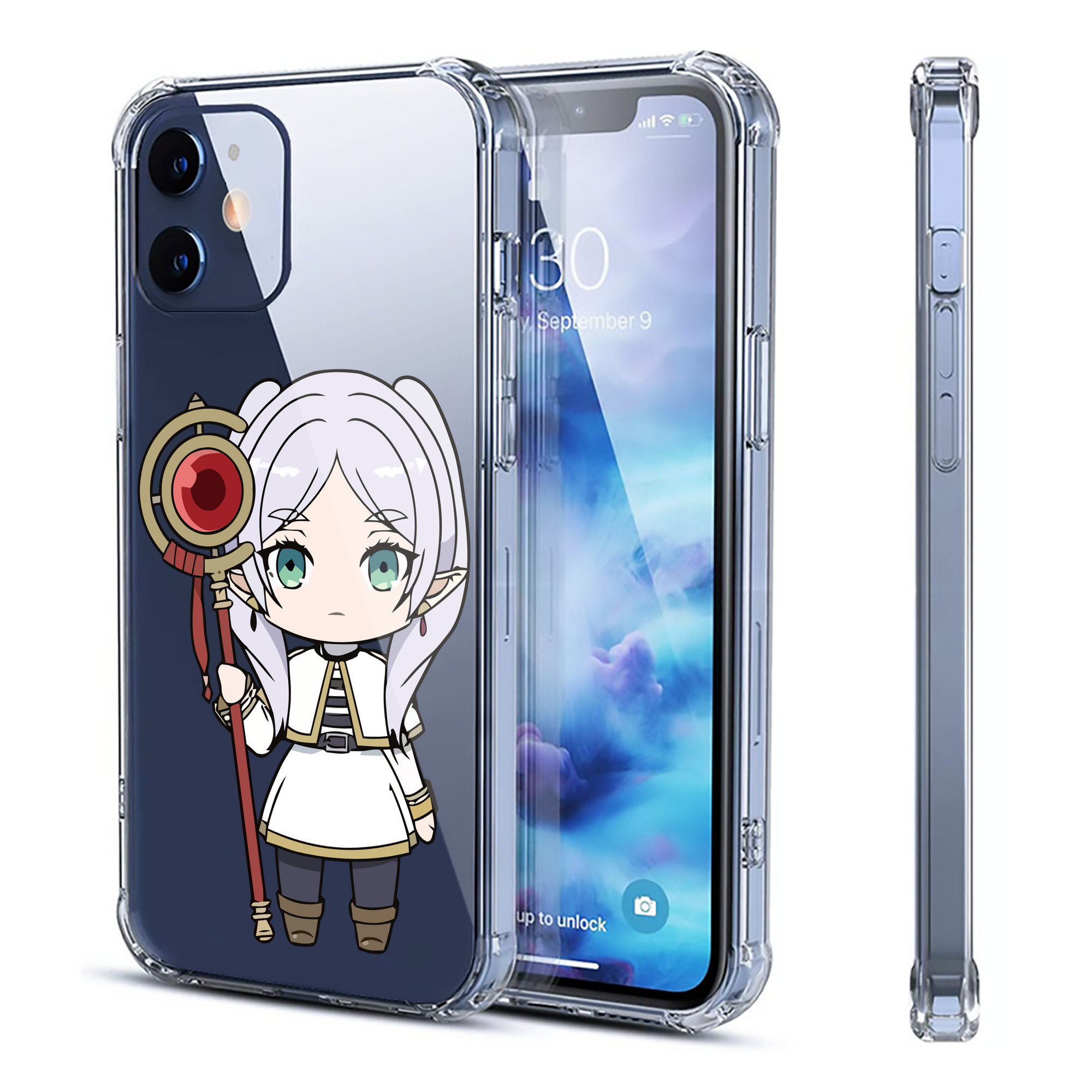（画像用） 葬送のフリーレン Frieren 【iPhone 12シリーズ対応】透明スマホケース（クリアソフトケース）